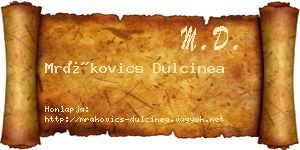 Mrákovics Dulcinea névjegykártya